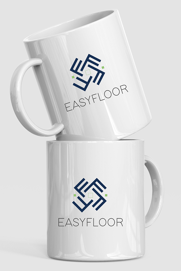 Edt Creative ltda, design de logotipo para pisos Easy floor lototipo fictício